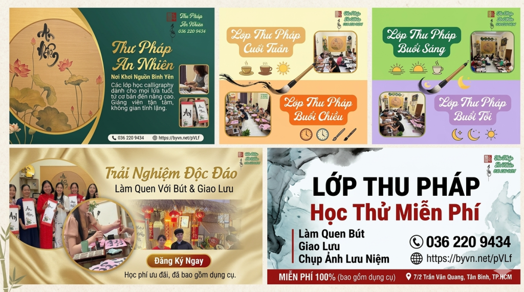 CHIÊU SINH LỚP HỌC VIẾT THƯ PHÁP QUẬN 10 – 11 – TÂN PHÚ – TÂN BÌNH TẠI THƯ PHÁP AN NHIÊN